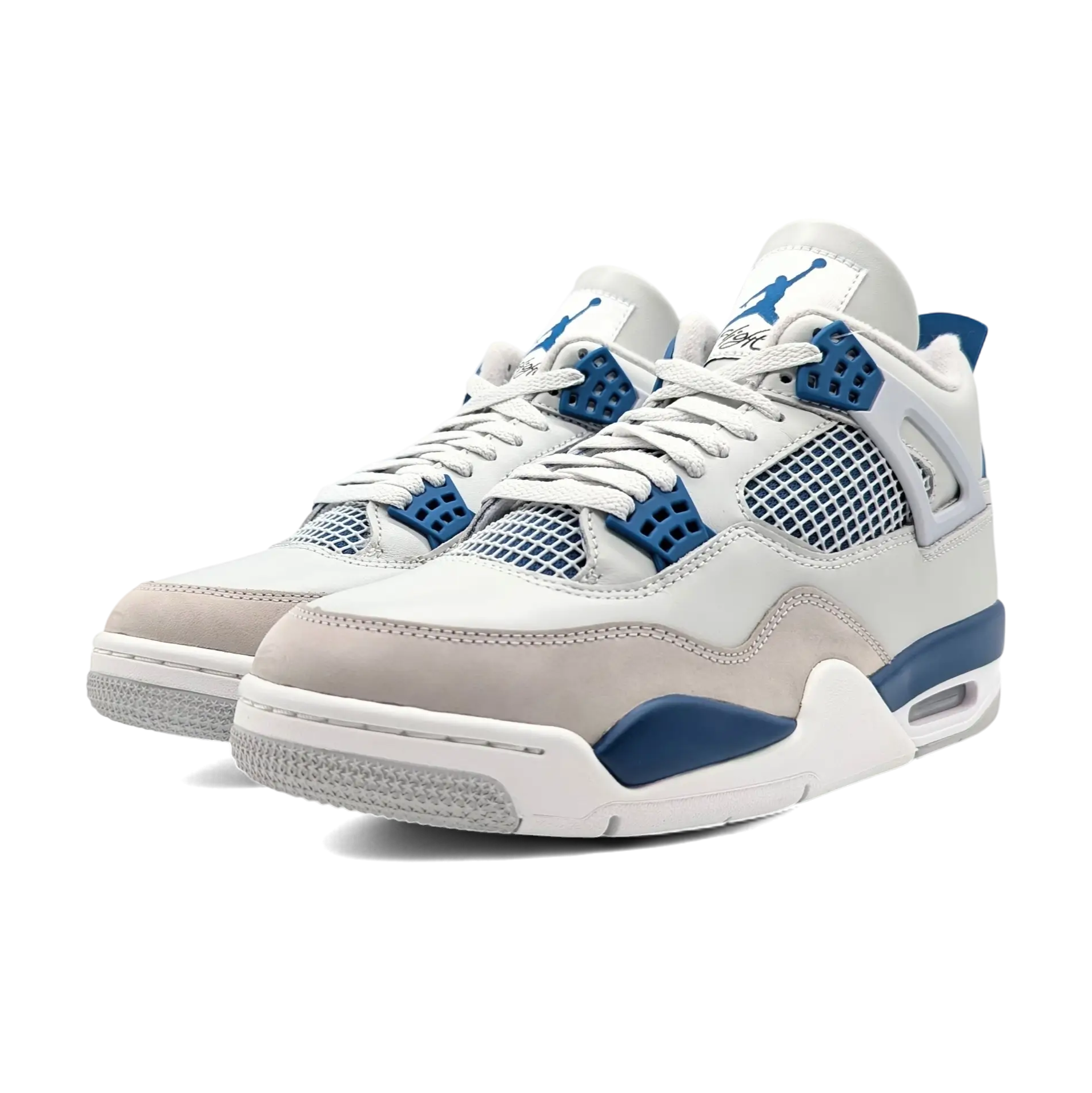 Beide Paare des Air Jordan 4 Military Blue
