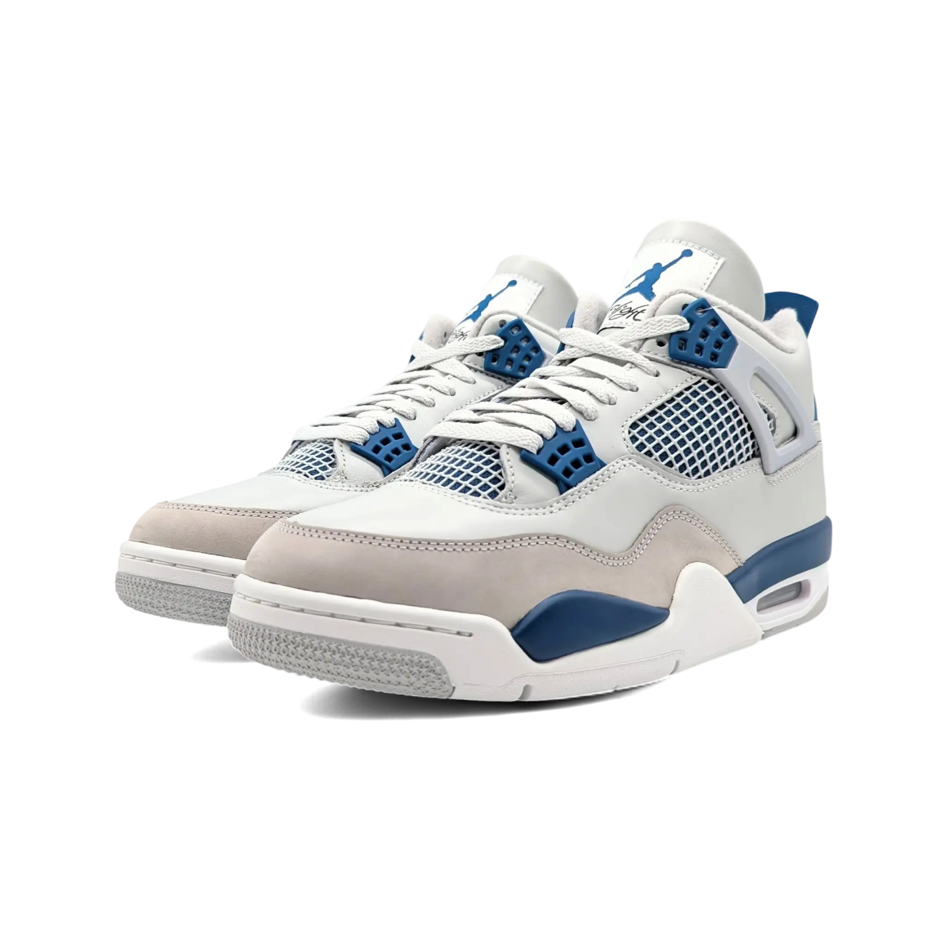 Beide Paare des Air Jordan 4 Military Blue